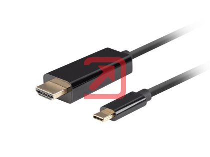 Кабел Lanberg USB-C (M) -> HDMI (M) cable 1.8m 4K 60Hz, black