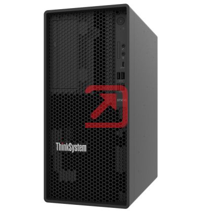 Сървър Lenovo ThinkSystem ST50 V2, Xeon E-2324G  (4C 3.1GHz 8MB Cache/65W), SW RAID, 2x960GB Micron 5400 Pro SSD, 1x16GB, 500W 94% Efficiency, No DVD, 3 year