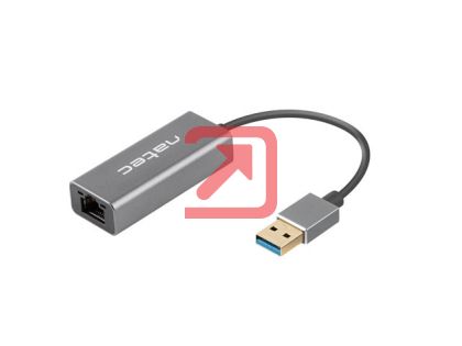 Адаптер Natec Cricket USB to RJ45 Ethernet Adapter Network Card Cricket USB 3.0, 1xRJ45 1GB, Cable