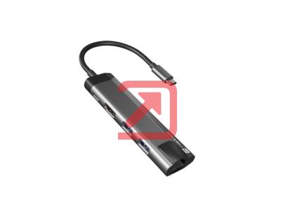 Докинг станция Natec Fowler Go Multiport Adapter 5 in 1, 2xUSB 3.0 HUB, HDMI 4K, USB-C PD, RJ45