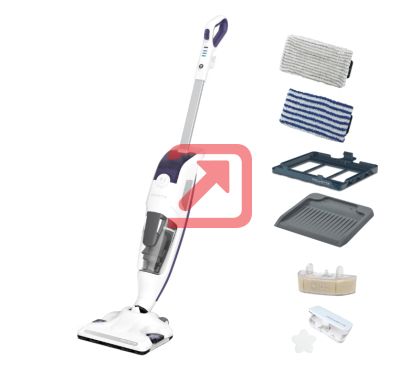 Парочистачка Rowenta RY7731WH, CLEAN&STEAM REVOLUTION GREY,Microfiber pads 1 'All floors' & 1'Hard Spot', Water filtration cartridge x2, Essential oilchips x10, Carpetglider