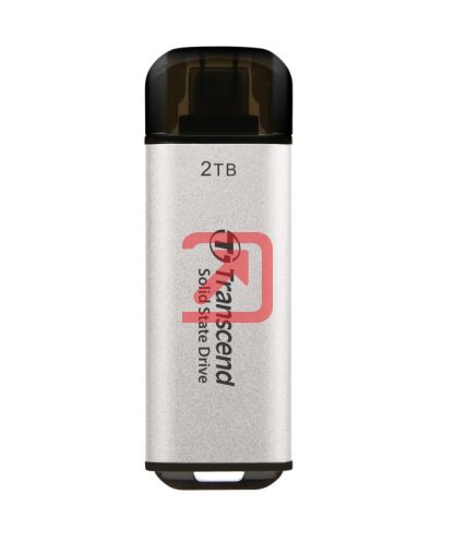 Твърд диск Transcend 2TB, USB External SSD, ESD300S, USB 10Gbps, Type C, Silver