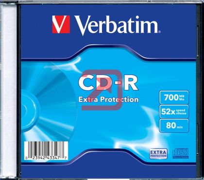 Медия Verbatim CD-R 52X SC SINGLE WRAP 700MB EXTRA PROTECTION