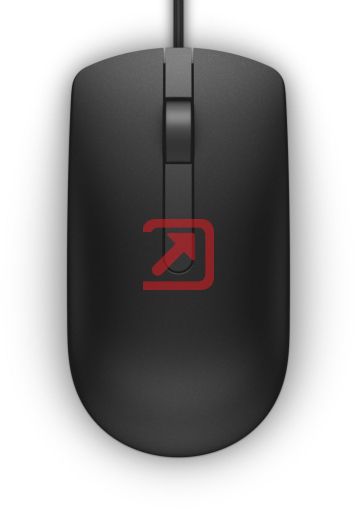 Мишка Dell MS116 Optical Mouse Black