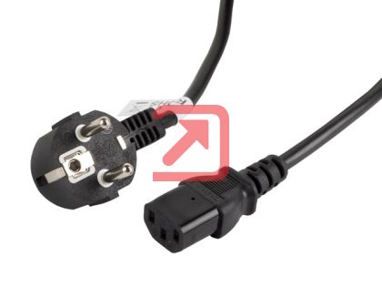 Кабел Lanberg CEE 7/7 -> IEC 320 C13 power cord 3m VDE, black