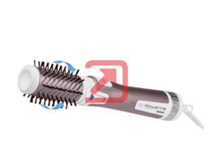 Електрическа четка за коса Rowenta CF9540F0, Brush Activ Volume & Shine Premium Care, cashmere coating, rotative brush, double ionisation, 1000 W, 2 temperature settings + cool air, 2 rotation directions, 2 brushes diameters (40 mm - 50 mm)
