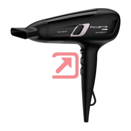 Сешоар Rowenta CV5820F0, Studio Dry, DC, Effiwatts technology 2100W equivalent 2300W, High drying rate of 5,5g/min, High air speed up to 80km/h, Ionic generator, Thermo Control, 6 settings, concentrator 14mm, cool air shot, removable grid