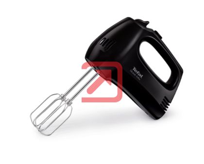 Миксер Tefal HT310838, Hand Mixer, 300W, 5 Speeds + turbo,  2 Beaters, 2 Dough hooks, black