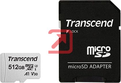 Памет Transcend 512GB microSD w/ adapter UHS-I U3 A1