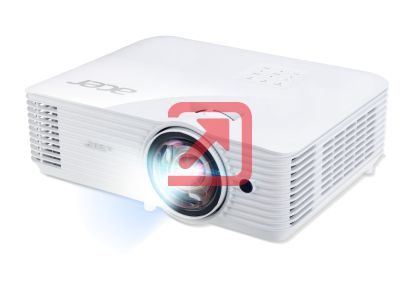 Мултимедиен проектор Acer Projector S1286H, DLP, Short Throw, XGA (1024x768), 3500 ANSI Lumens, 20000:1, 3D, HDMI, VGA, RCA, Audio in, Audio out, VGA out, DC Out (5V/1A, USB-A), Speaker 16W, Bluelight Shield, 3.1kg, White