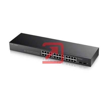 Комутатор ZyXEL GS1900-24 v2, 24-port GbE L2 Smart Switch, rackmount, fanless