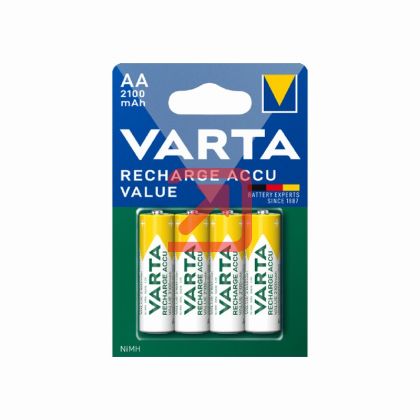 Батерия Varta Power Accu R2U/AA Презареждаща 2100 mAh, 1.2V, 3+1 бр.