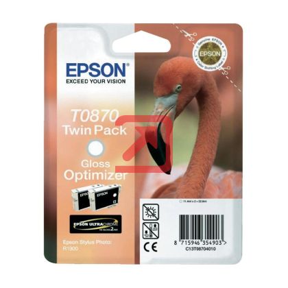 Консуматив Epson T0870 Gloss Optimizer Ink Cartridge - Twin Pack (untagged) for Stylus Photo R1900
