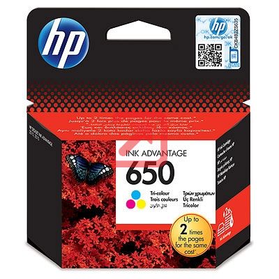 Консуматив HP 650 Tri-color Ink Cartridge