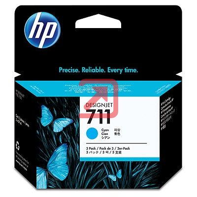 Консуматив HP 711 3-pack 29-ml Cyan Ink Cartridges