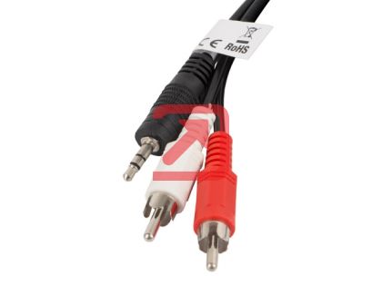 Кабел Lanberg mini jack 3.5mm (M) 3 pin -> 2X RCA (chinch) (M) cable 2m