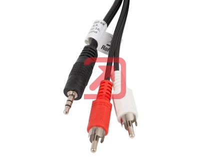 Кабел Lanberg mini jack 3.5mm (M) 3 pin -> 2X RCA (chinch) (M) cable 5m