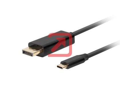 Кабел Lanberg USB-C (M) -> Displayport(M) 1.2 4K 60hz cable 3m, black
