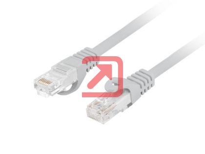Кабел Lanberg patchcord CAT.6 UTP LSZH CCA 0.5m Fluke Passed, Grey
