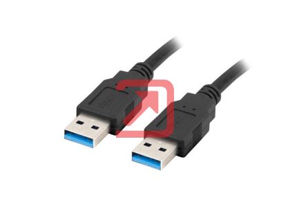 Кабел Lanberg USB-A (M) -> USB-A (M) 3.0 cable 1.8m, black