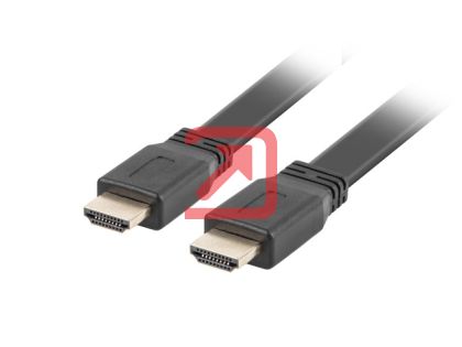 Кабел Lanberg HDMI M/M V2.0 cable 3m, 4K flat, black