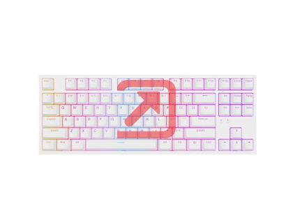 Клавиатура Genesis Gaming Keyboard Thor 404 TKL White RGB Backlight US Layout Yellow Switch