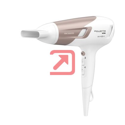 Сешоар Rowenta CV5830F0 Studio Dry, DC, Effiwatts technology 2100W equivalent 2300W, High drying rate of 5,5g/min, High air speed up to 80km/h, Ionic generator, Thermo Control, 6 settings, concentrator 14mm, cool air shot, removable grid, finishing Painte