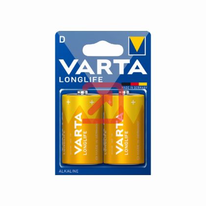 Батерия Varta Longlife LR20/D Алкална, 1.5V, 2 бр.