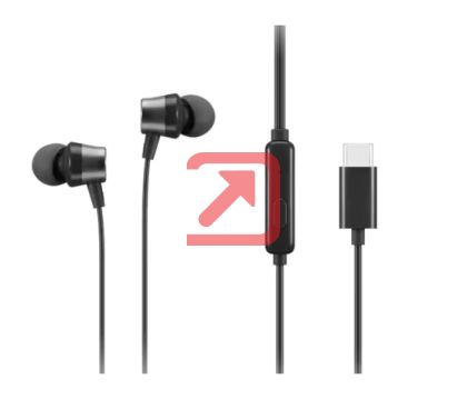 Слушалки Lenovo USB-C Wired In-Ear Headphones