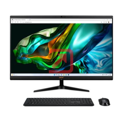 Настолен компютър - всичко в едно Acer Aspire C27-1800 27" FHD IPS AiO, Intel Core i5-12450H (up to 4.40GHz, 12MB), 16GB DDR4, 1024GB SSD, Free 2.5" HDD slot, no DVD, Intel UHD, HDMI out, USB 3.2, USB 2.0, Type- C, RJ-45, WiFi AX&BT, Cam + mic., KBD& Mous
