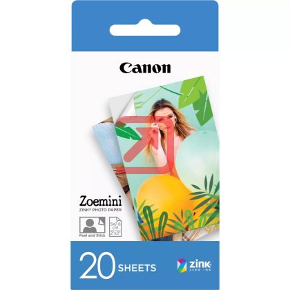 Хартия Canon Zink Paper ZP-203020S 20 Sheets (5 x 7.6 cm) for Zoemini Portable Printer