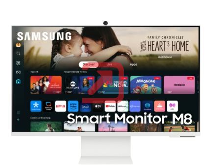 Монитор Samsung 32DM801 32" VA SMART 3840x2160, Bluetooth 4.2, WiFi 5, USB-C 65W, 2xUSB, 2xHDMI , Speakers, White