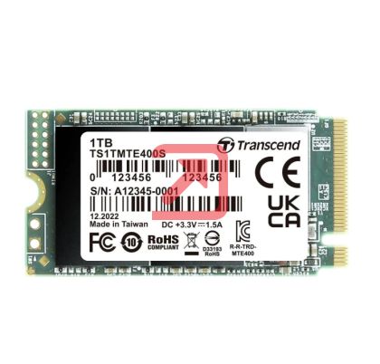 Твърд диск Transcend 1TB, M.2 2242, PCIe Gen3x4, NVMe, 3D TLC, DRAM-less