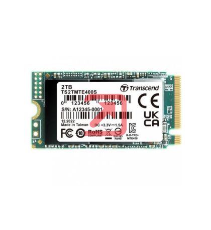 Твърд диск Transcend 2TB, M.2 2242, PCIe Gen3x4, NVMe, 3D TLC, DRAM-less