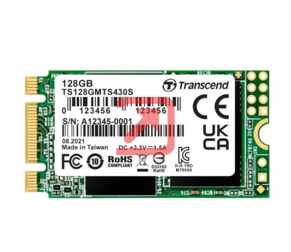 Твърд диск Transcend 128GB, M.2 2242 SSD, SATA3 B+M Key, TLC