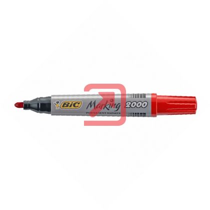 Перманентен маркер Bic 2000 Объл връх 1.7 mm Червен