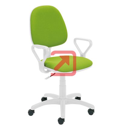 Стол Regal White GTP Работен, Текстил, Зелен