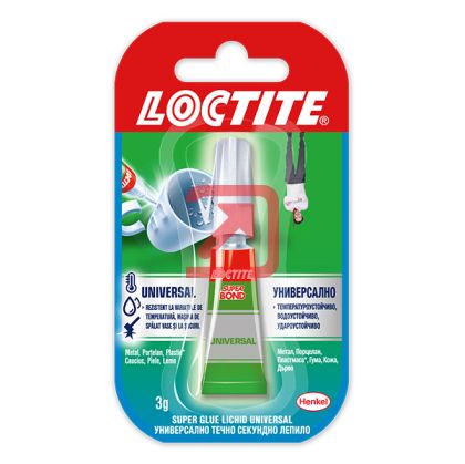 Лепило Loctite Super Bond Universal Моментно 3 g в блистер