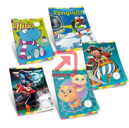 Тетрадка Multiprint Kids Меки корици, А5 20 л. с малки квадратчета