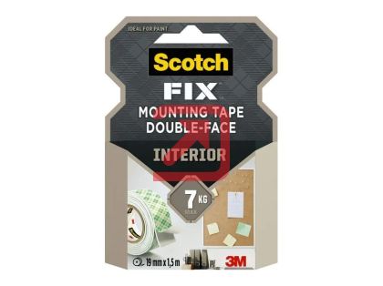 Лепяща лента Scotch Mounting Tape 331915 Монтажна двустранна 19 mm x 1.5 m