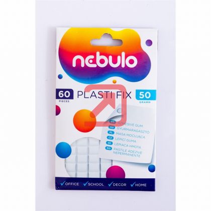 Монтажни лепенки Nebulo Plasti Fix Неперманентни, 60 бр. Бели