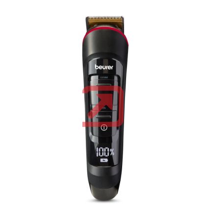 Машинка за подстригване Beurer MN4X beard styler, 2 Attachments, slim titanium contour blade, Battery and mains operation, LED display, 10 cutting lengths, 2 comb attachments with length adjustment: 3-7 and 8-12 mm,Water-resistant