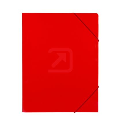 Папка с три капака и ластик Standard Червена