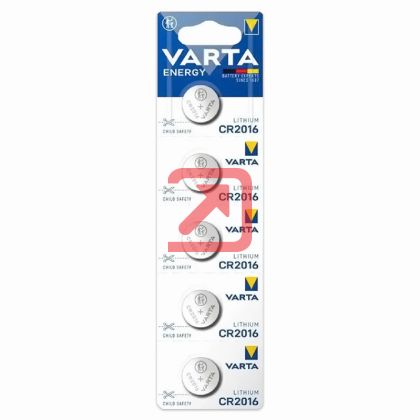 Батерия Varta Electronics Lithium CR2016 Литиева, 3V, 5 бр.