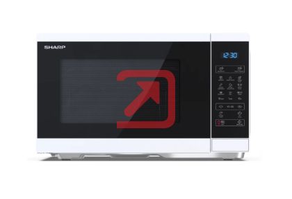 Микровълнова печка Sharp YC-MG252AE-W, Fully Digital, Built-in microwave grill, Grill Power: 1000W, Plastic and Glass/Painted, 25l, 900 W, Housing Material Microwave-Steel, LED Display Blue, Timer & Clock function, Child lock, Defrost, Cabinet Colour: Whi