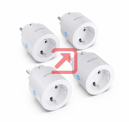 Аксесоар Sharp SGPH01EW4P - WiFi Smart Plug - 4 pack, 802.11 b/g/n (2.4GHz), Child Protection, Google Assistant, Alexa, White