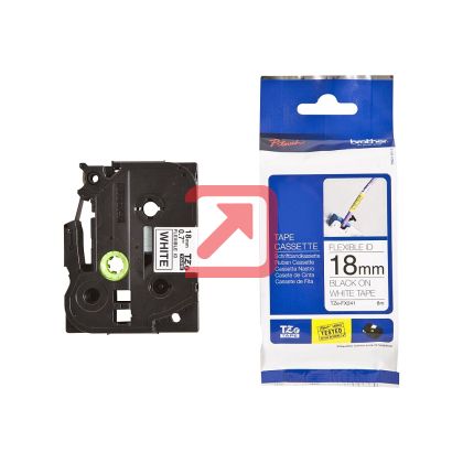 Консуматив Brother TZe-FX241 Tape, Black on White, Flexible, 18mm, 8m