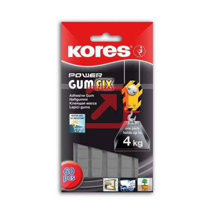 Монтажни лепенки Kores GumFix Неперманентни, 60 бр. Бели