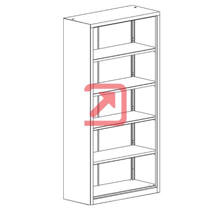 Метален шкаф Malow Office Locker RZ 202 С четири рафта, 80x43.5x199 cm Сив