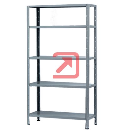 Метален стелаж Без болтове, с 5 рафта до 65 kg/рафт, 100х40x188 cm Поцинкован